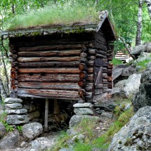 Old water mill on the northern shore of lake Vangsmjøse